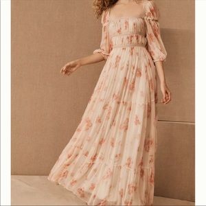 BHLDN blush floral dress size 2